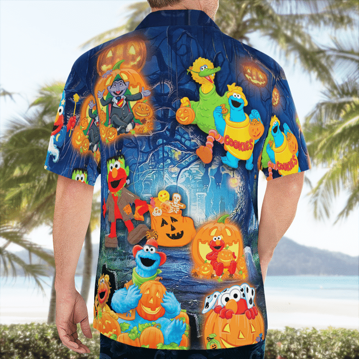 Halloween In Sesame Street Hawaiian Shirt