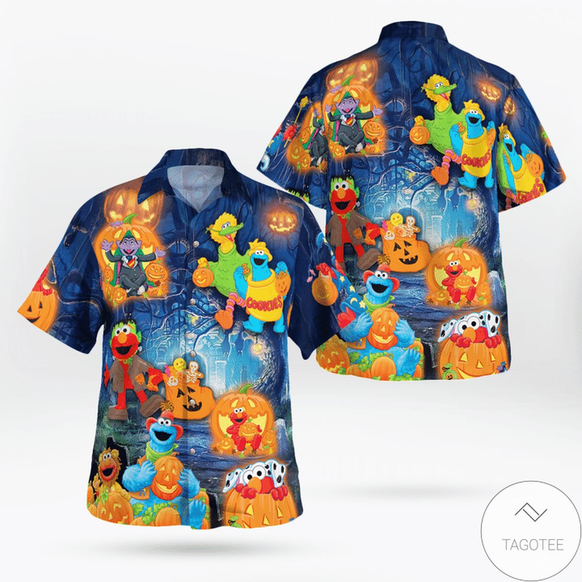 Halloween In Sesame Street Hawaiian Shirt