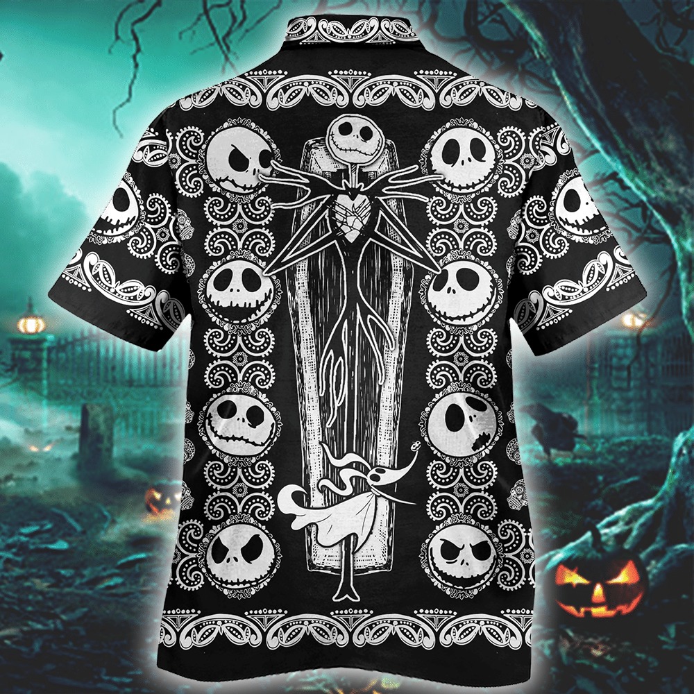 Halloween Jack Skellington Pattern Hawaiian Shirt