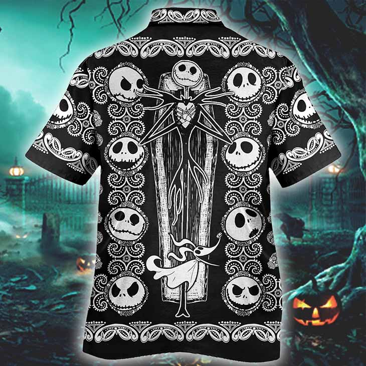 Halloween Pumpkin Jack Skellington Hawaiian Shirt