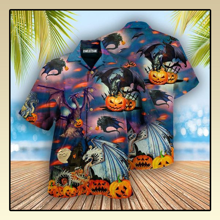 Halloween Treasure Guardians Dragon Hawaiian Shirt