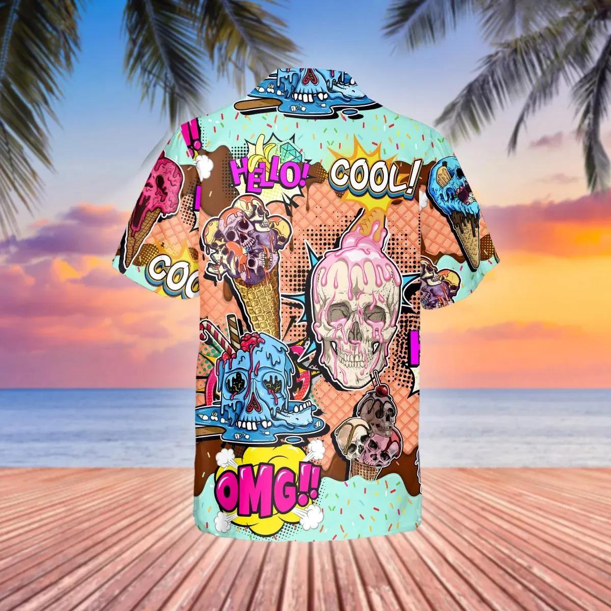 Halo Cool Skull Hawaiian Shirt – Best Clothing For You