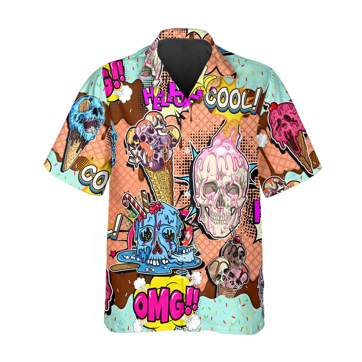 Halo Cool Skull Hawaiian Shirt – Best Clothing For You