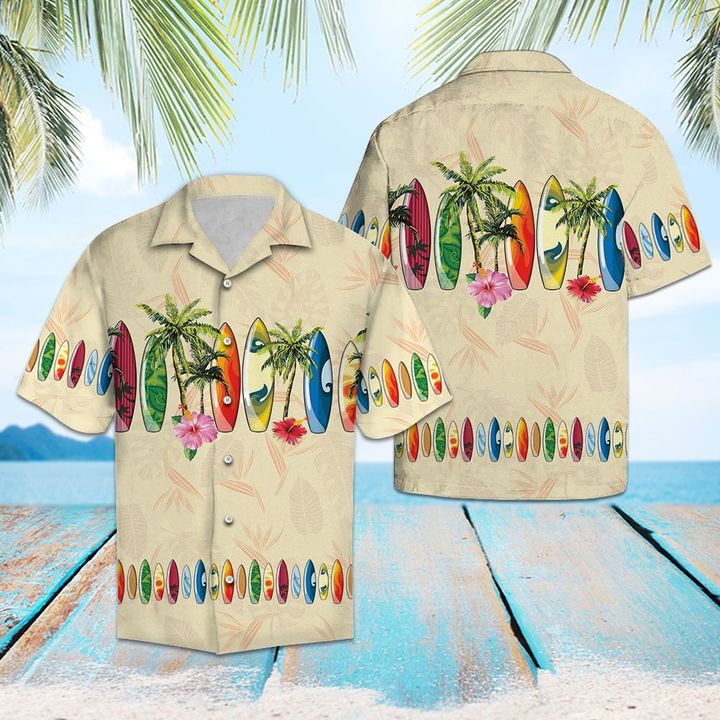 Hangover Surfboard Hawaiian Shirt Summer Button Up