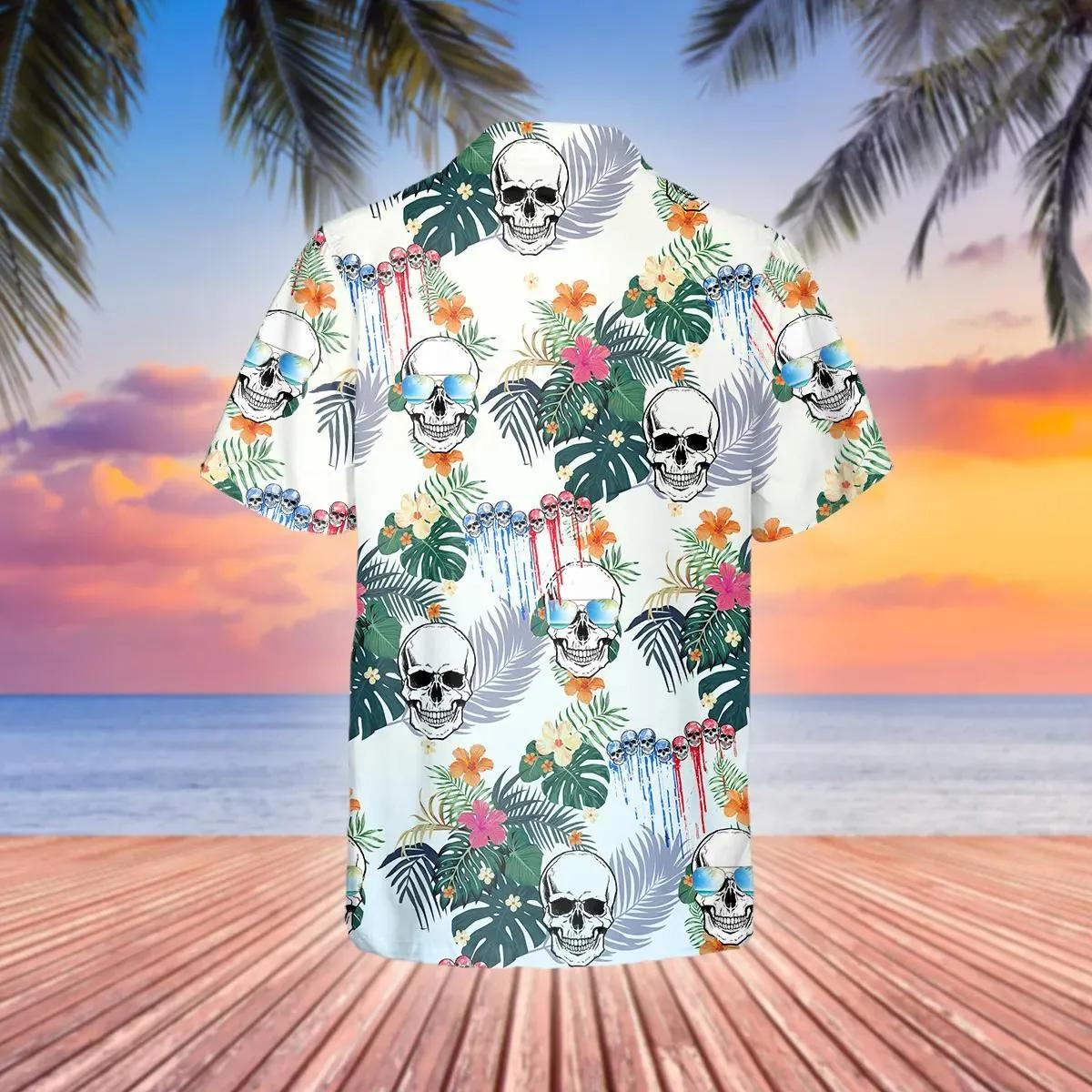 Happy Summer Grinning Skull Hawaiian Shirt – Best Clothing For You