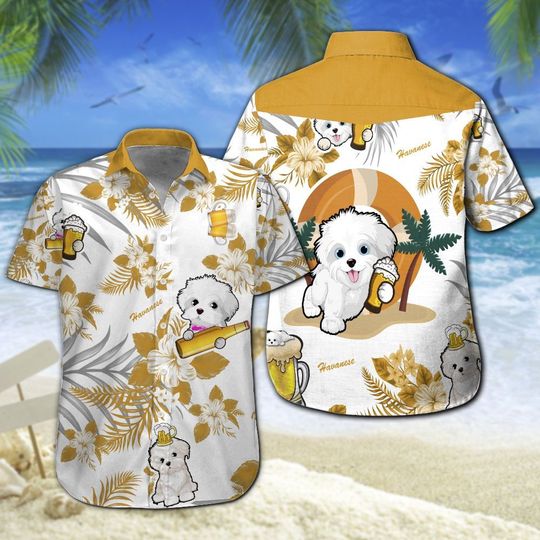 Havanese Beer Hawaiian Shirt Summer Button Up