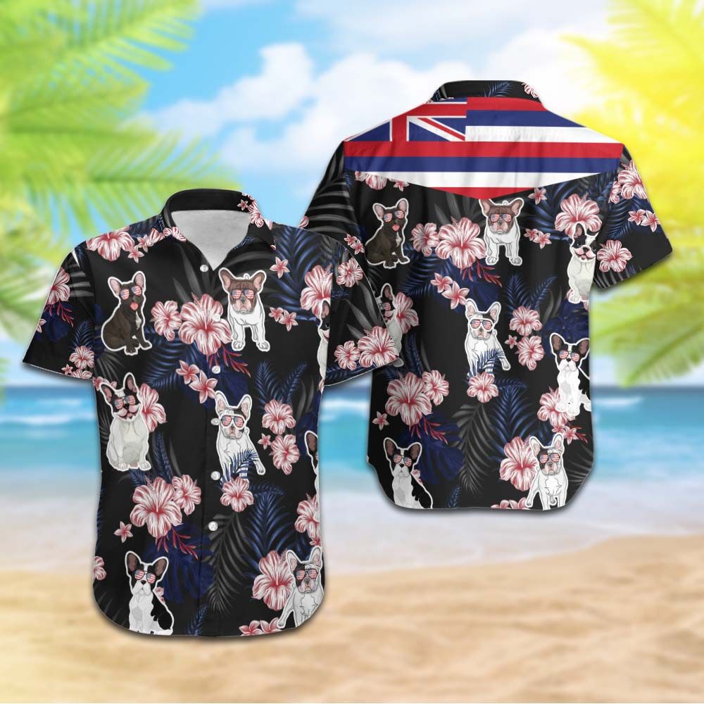 Hawaii French Bulldog Hawaiian Shirt Hot Trendy Summer 2024