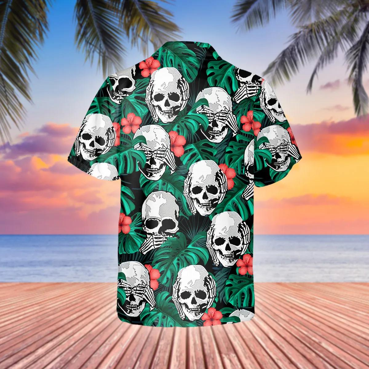 Hear No Evil See No Evil Speak No Evil Mexican Skull Hawaiian Shirt – Best Clothing For You