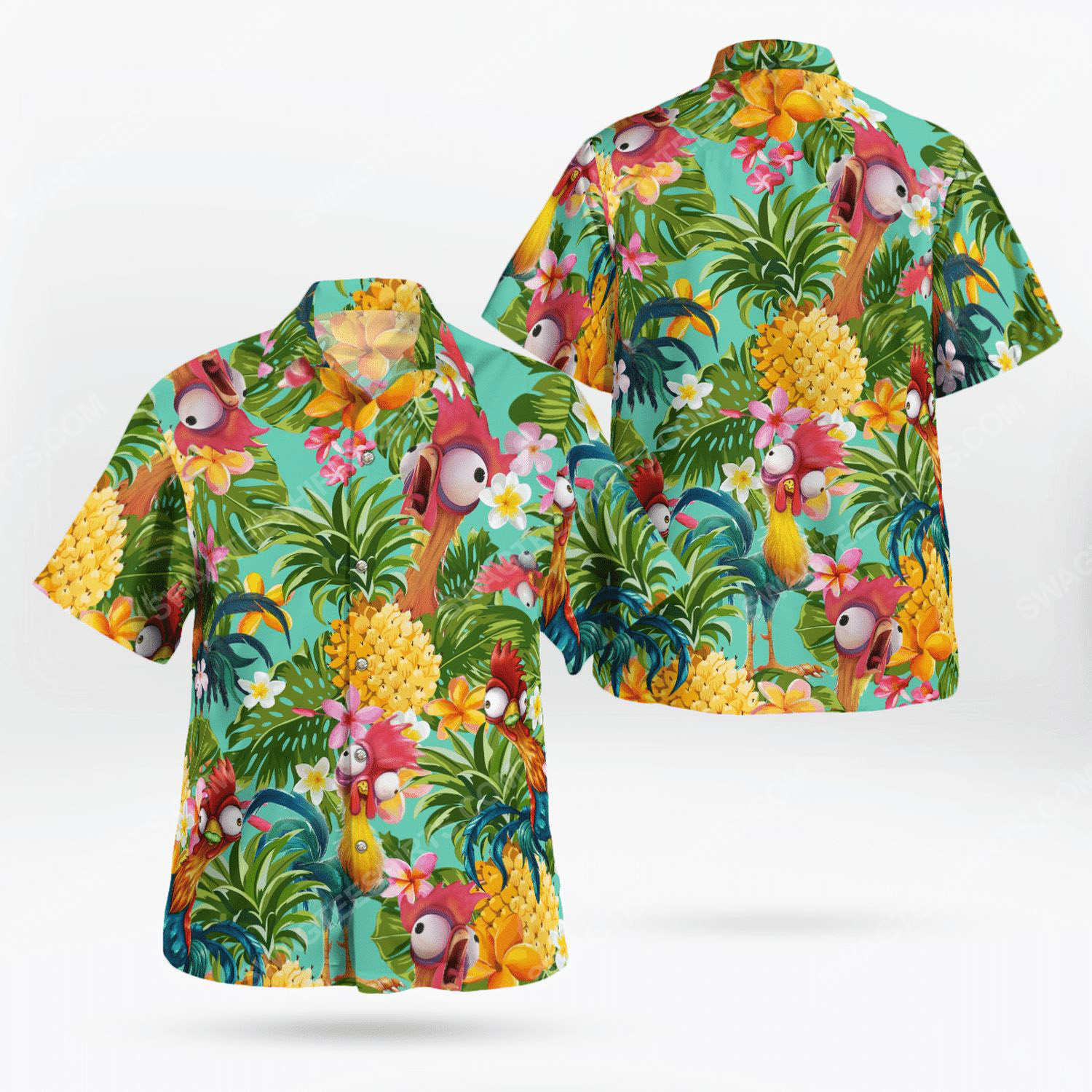 Hei Hei Chicken Tropical Hawaiian Shirt