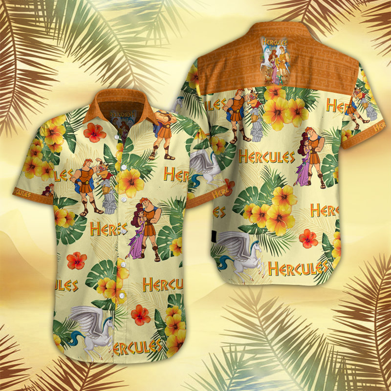 Hercules Hawaiian Shirt Summer Button Up