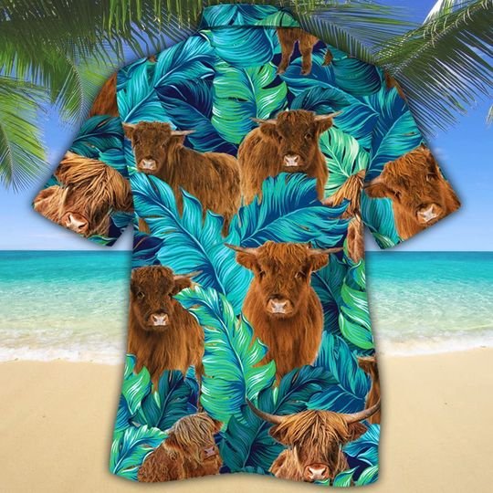 Highland Cattle Hawaiian Shirt