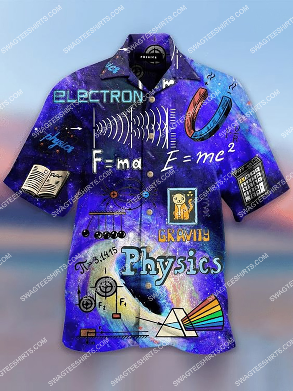 Hippie Galaxy Gravity Physics All Over Printed Hawaiian Shirt