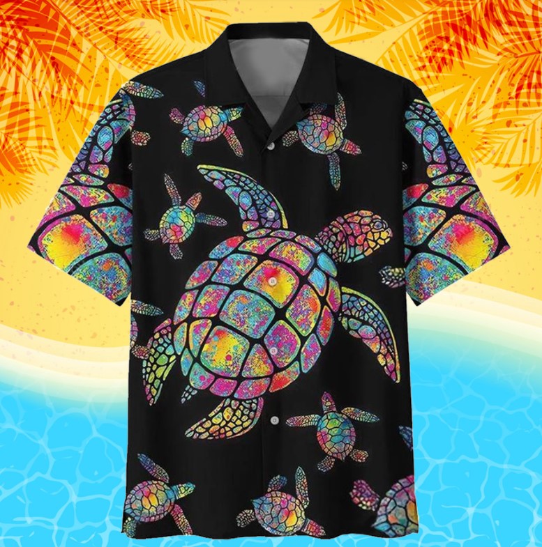 Hippie Turtle Love Ocean Hawaiian Shirt