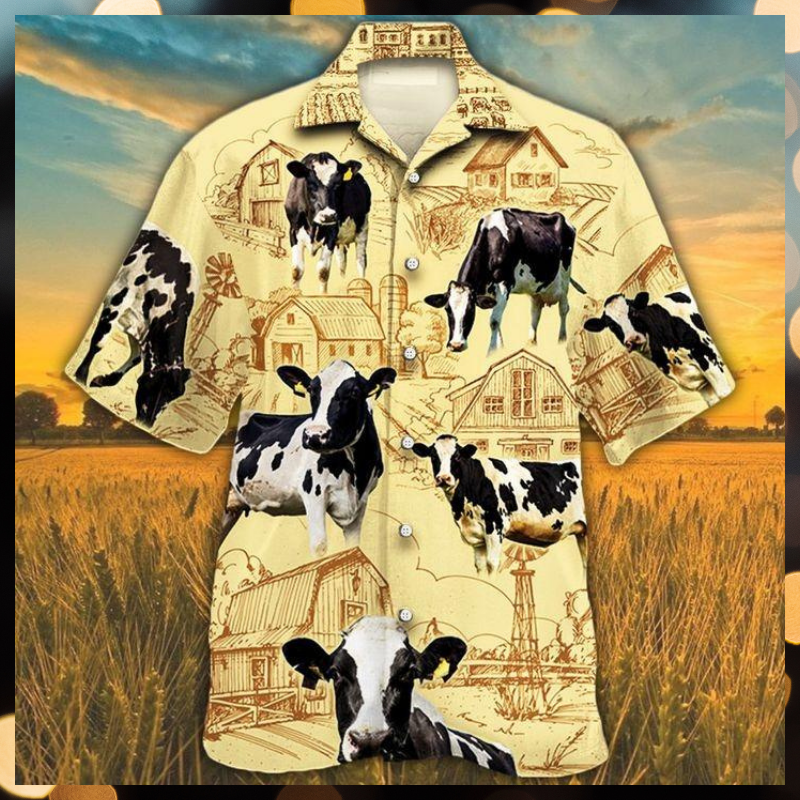 Holstein Friesian Cattle Hawaiian Shirt