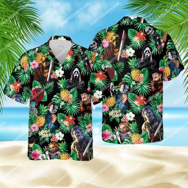 Horror Characters Halloween Movie Hawaiian Shirt