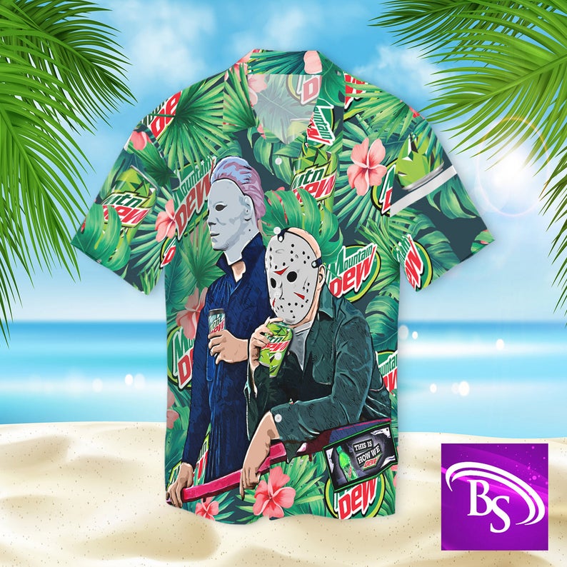 Horror Drink Character Hawaiian Shirt