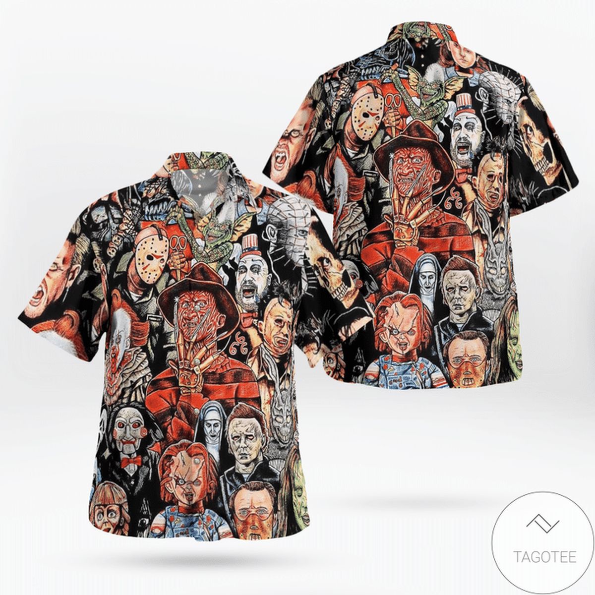 Horror Movie Characters Halloween Hawaiian Shirt