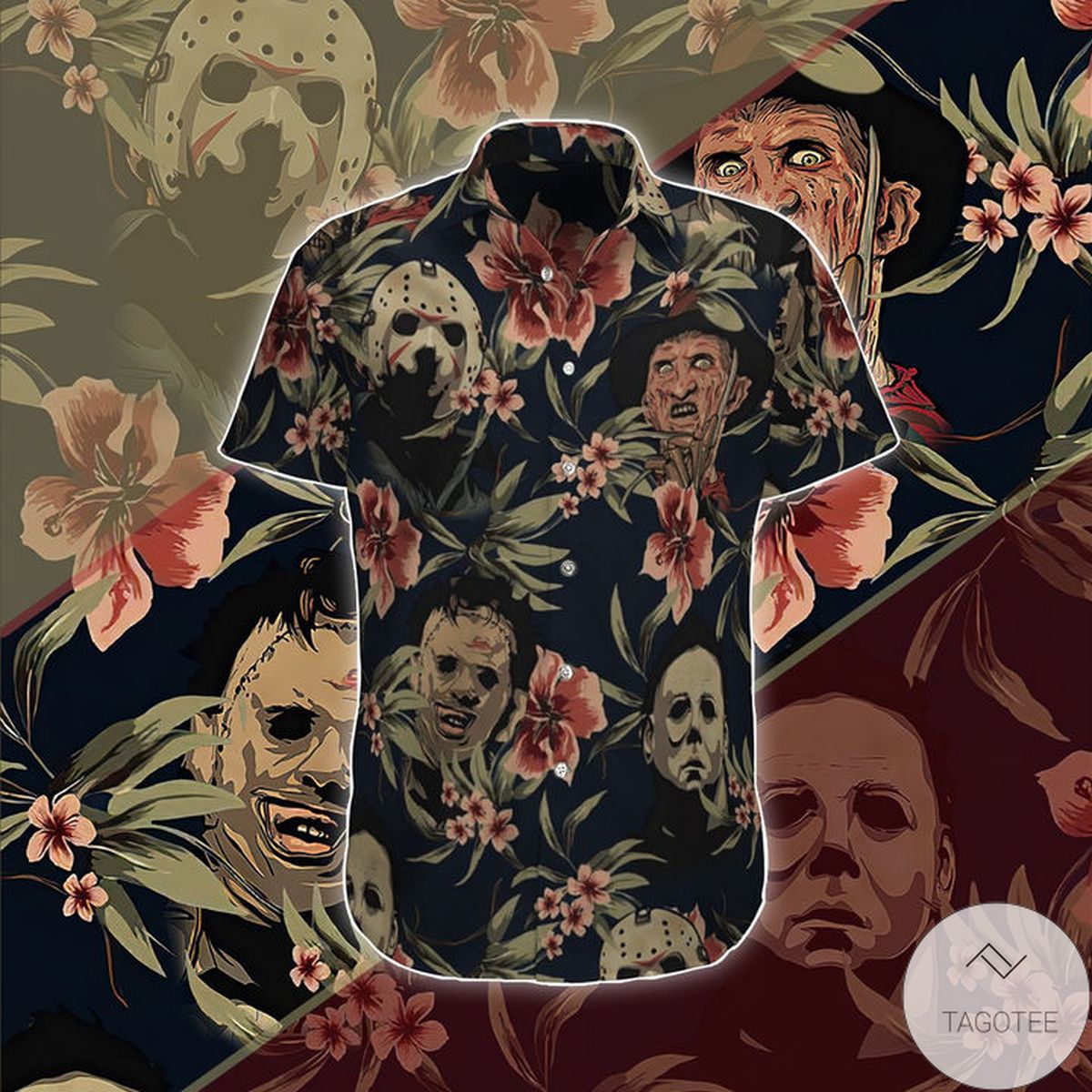 Horror Movies Killer Face Halloween Hawaiian Shirt