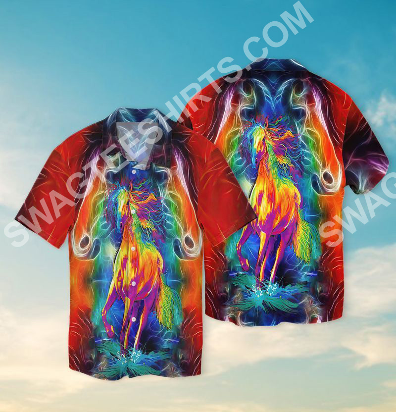 Horse Lover Colorful All Over Printed Hawaiian Shirt