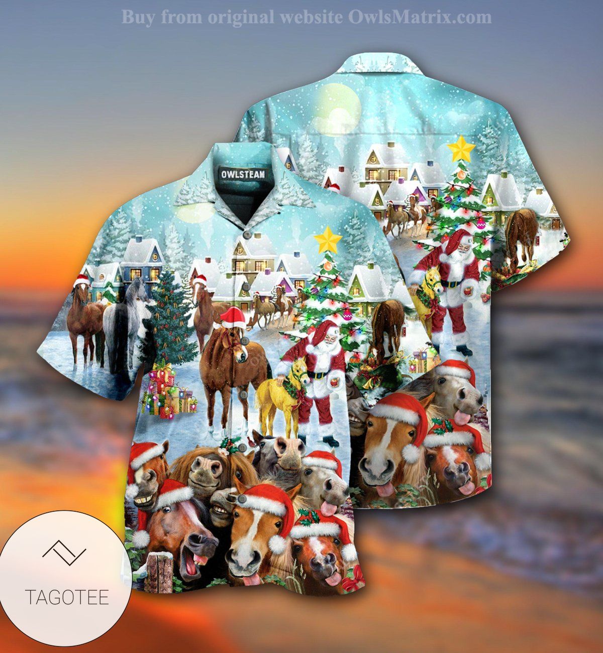 Horse Loves Christmas Very Happy Limited Hawaiian Shirt