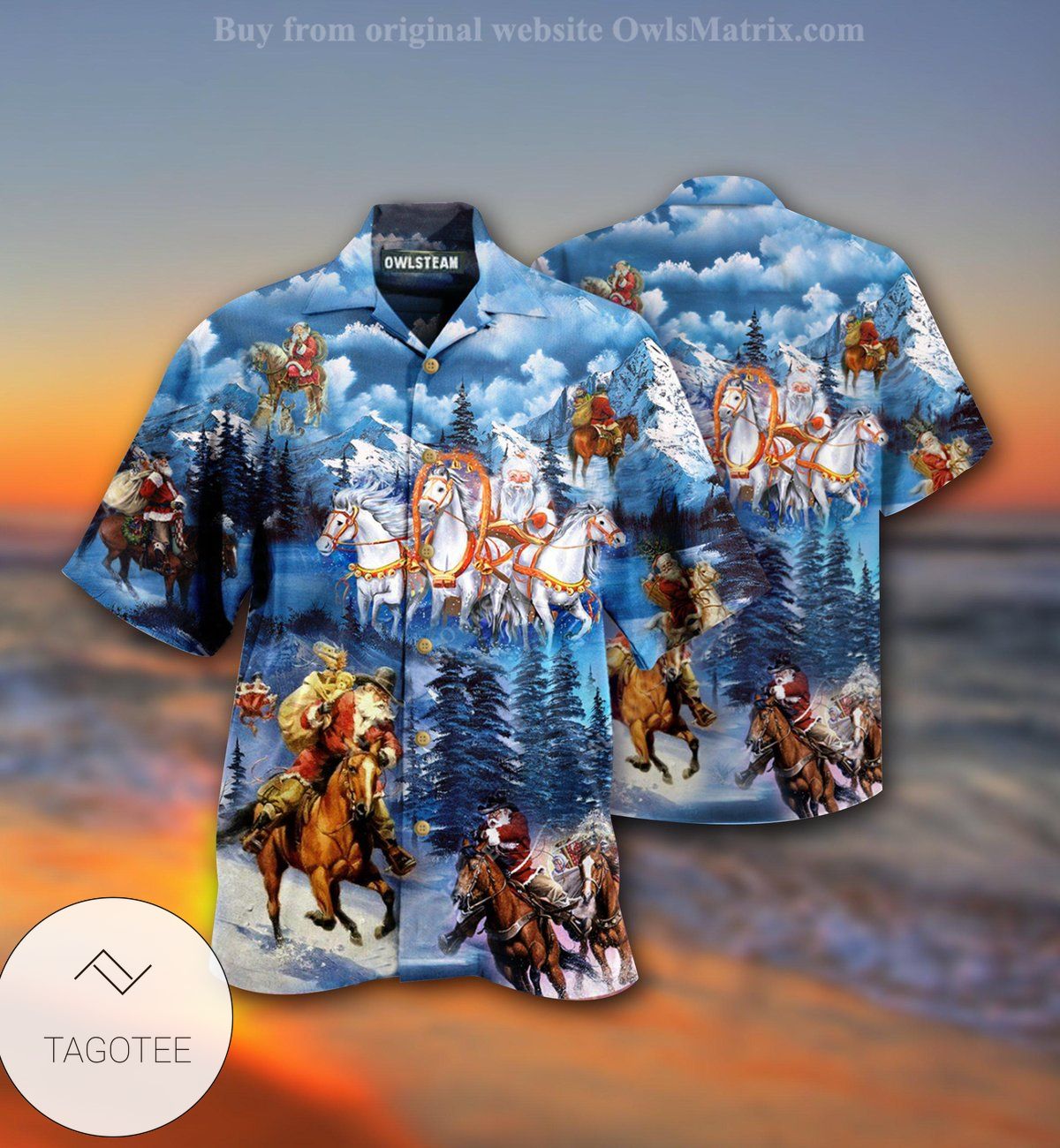 Horses And Santa Love Christmas Limited Hawaiian Shirt