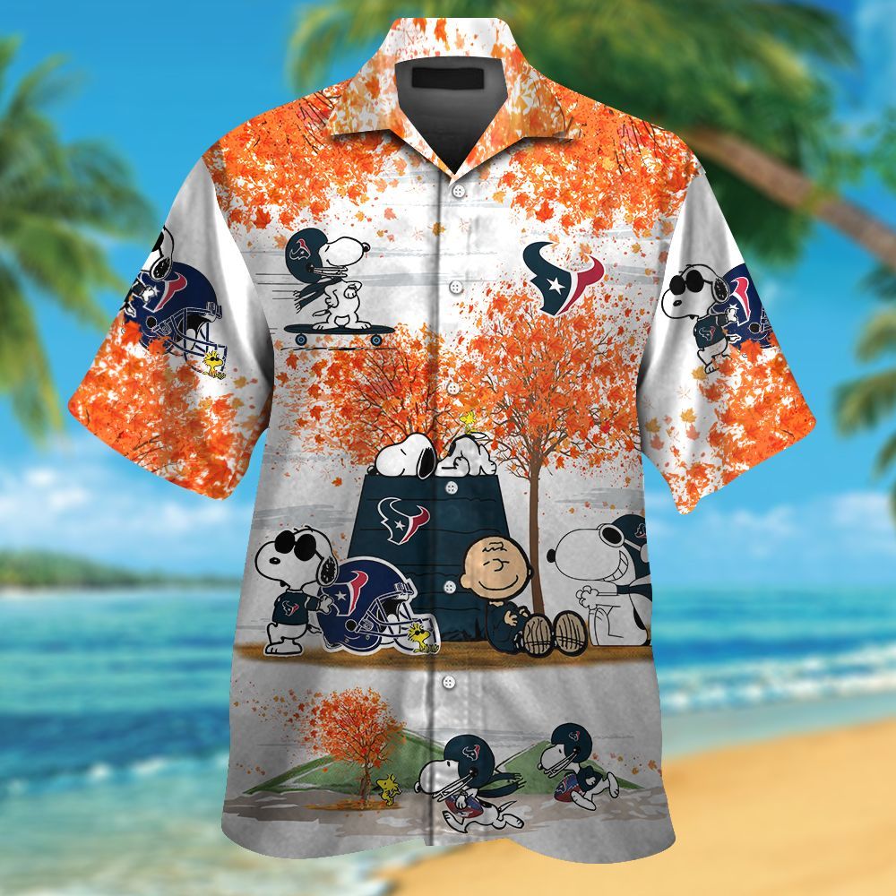 Houston Texans & Snoopy Hawaiian Shirt Hot Trendy Summer 2024