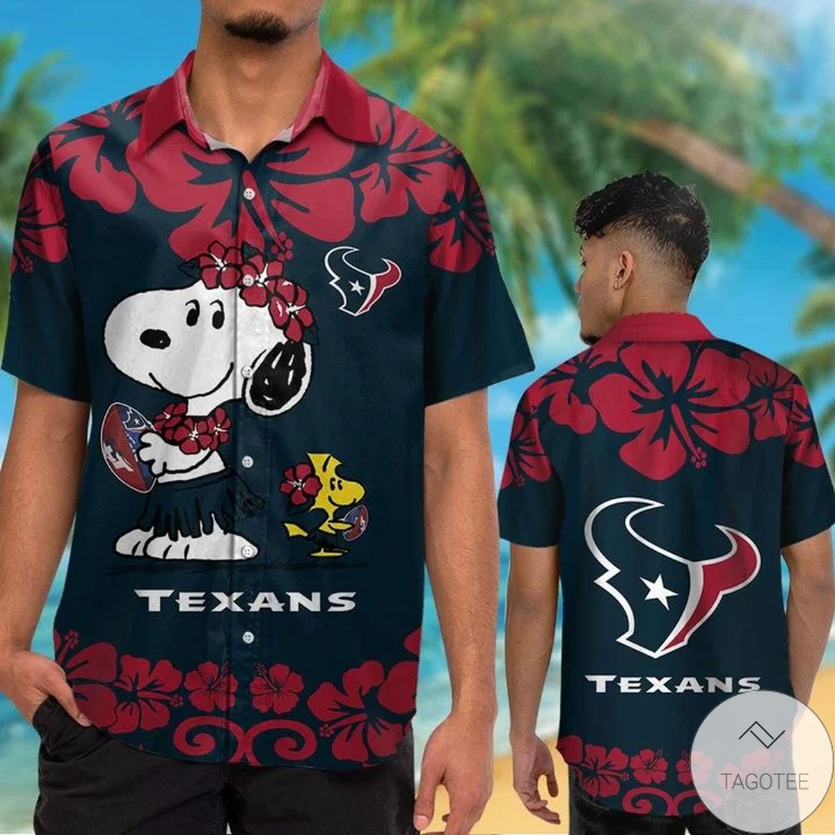 Houston Texans & Snoopy Hawaiian Shirt