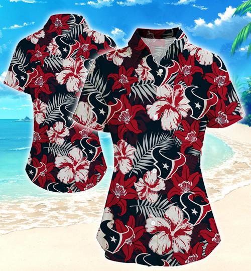 Houston Texans Women Hawaiian Shirt Summer Button Up