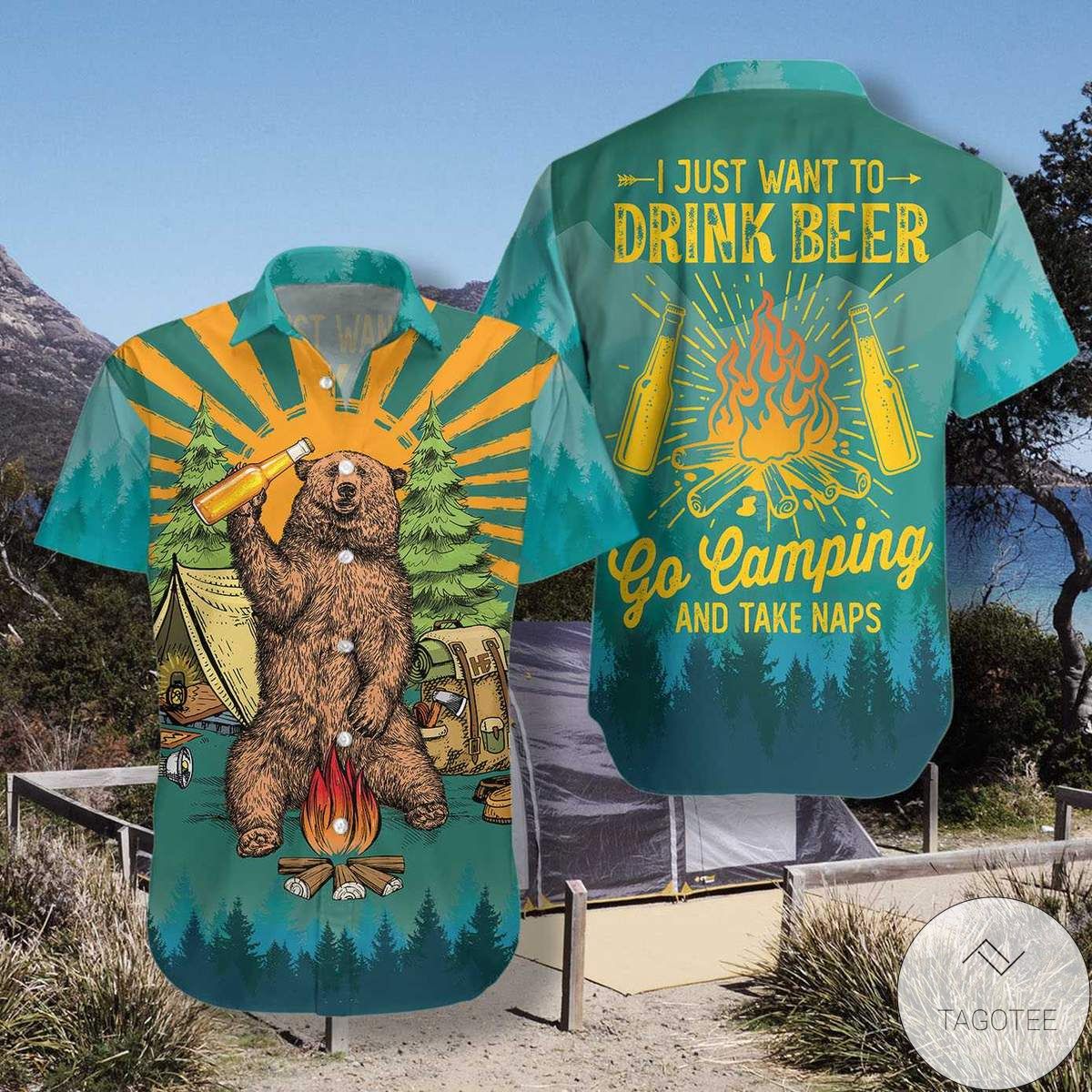 I Just Want To Drink Beer Go Camping And Take Naps Hawaiian Shirt