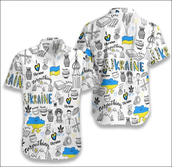 I Love Ukraine Hawaiian Shirt Summer Button Up