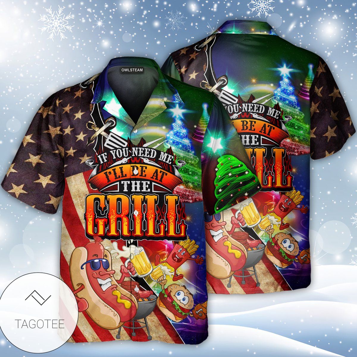 I Will Be At The Grill Merry Christmas Hawaiian Shirt