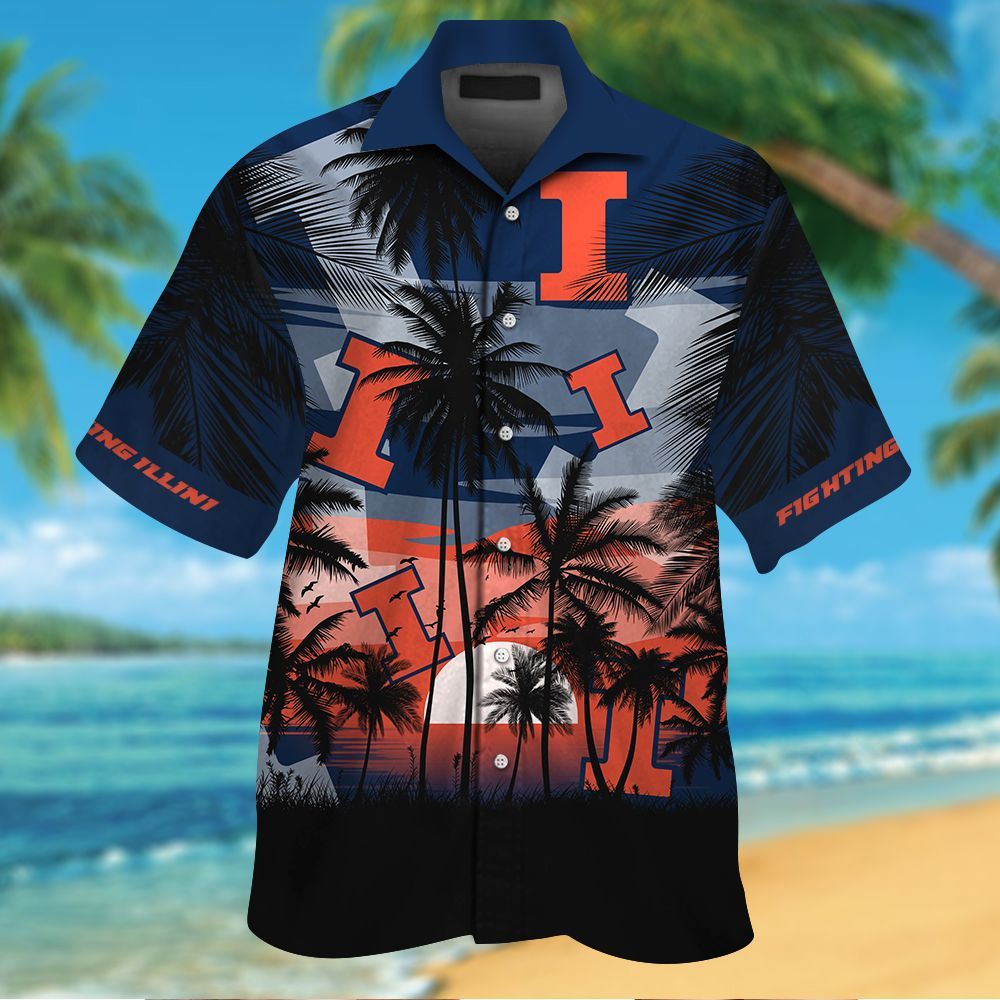 Illinois Fighting Illini Hawaiian Shirt Hot Trendy Summer 2024