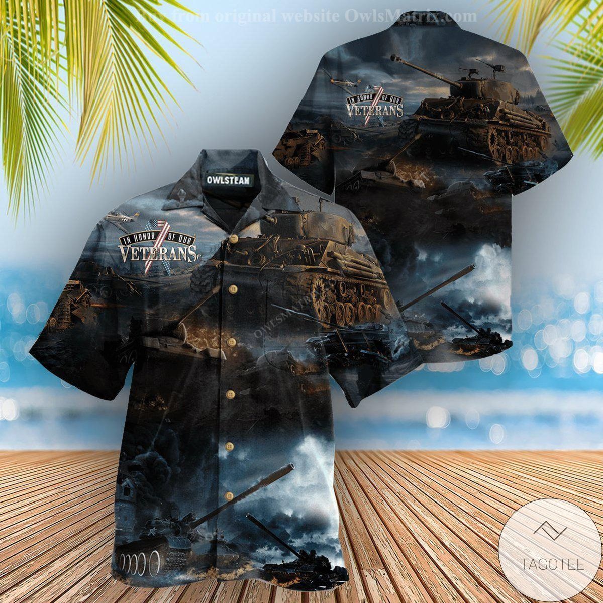 In Honor Of Our Veterans Tankers Hawaiian Shirt