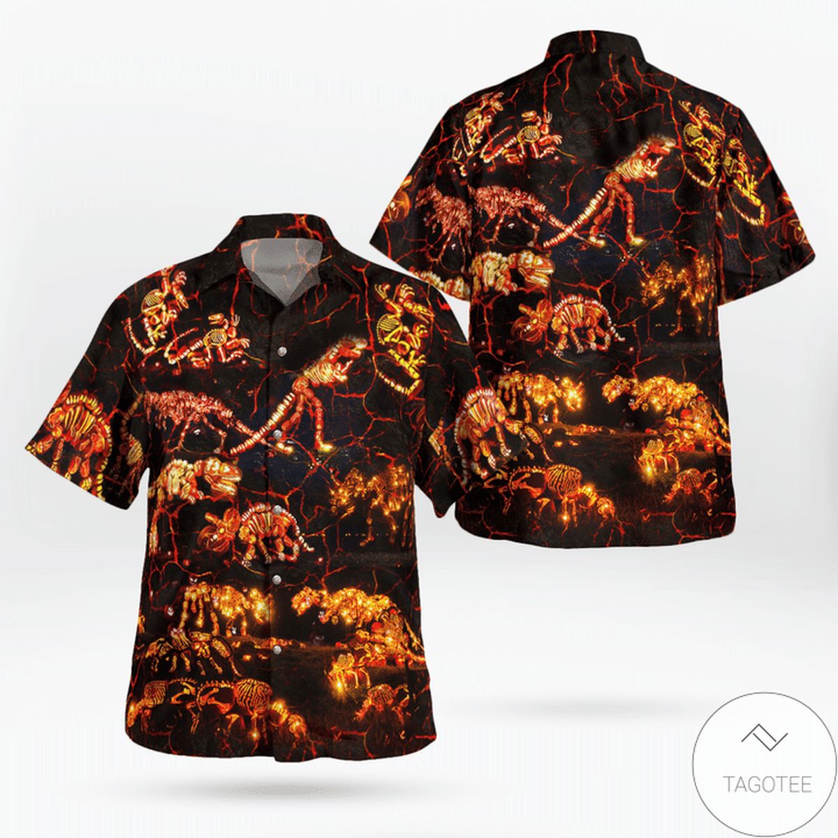 In To The Park Dinosaurs Halloween Hawaiian Shirt