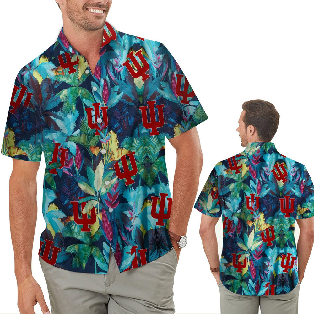 Indiana Hoosiers Floral Tropical Hawaiian Shirt Hot Trendy Summer 2024