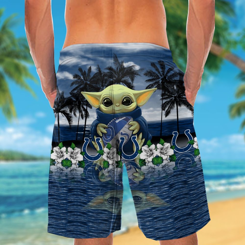 Indianapolis Colts & Baby Yoda Hawaiian Shirt Hot Trendy Summer 2024