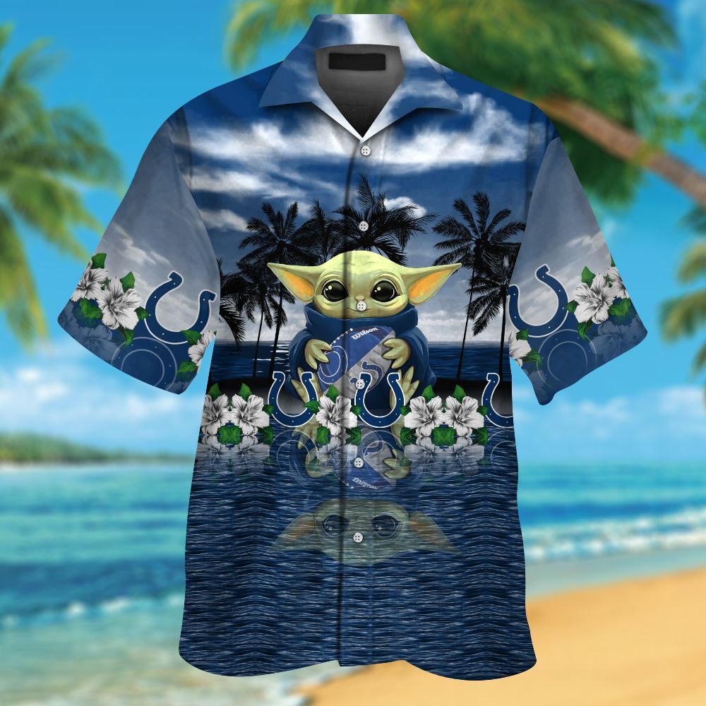 Indianapolis Colts & Baby Yoda Hawaiian Shirt Hot Trendy Summer 2024