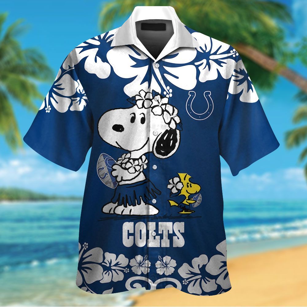 Indianapolis Colts & Snoopy Hawaiian Shirt Hot Trendy Summer 2024