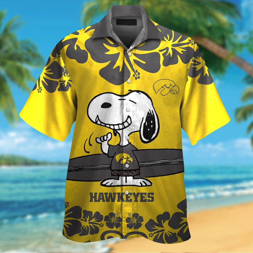 Iowa Hawkeyes & Snoopy Hawaiian Shirt Hot Trendy Summer 2024