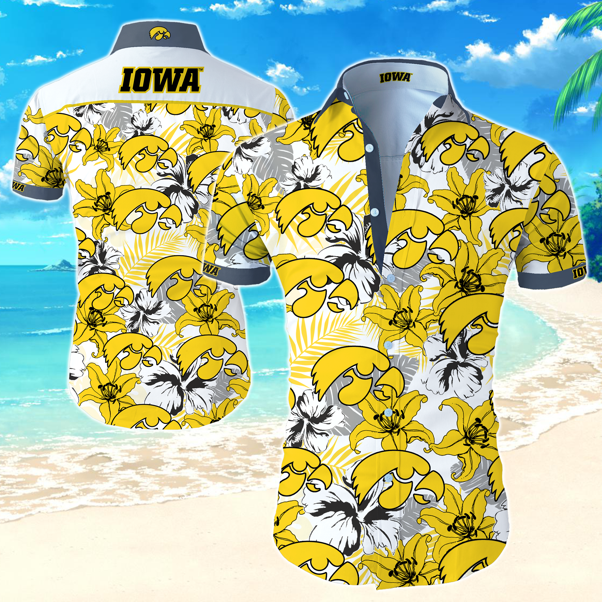 Iowa Hawkeyes Hawaiian Shirt Summer Button Up