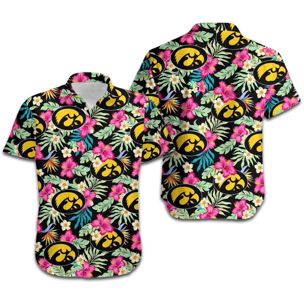 Iowa Hawkeyes Hibiscus Hawaiian Shirt Hot Trendy Summer 2024