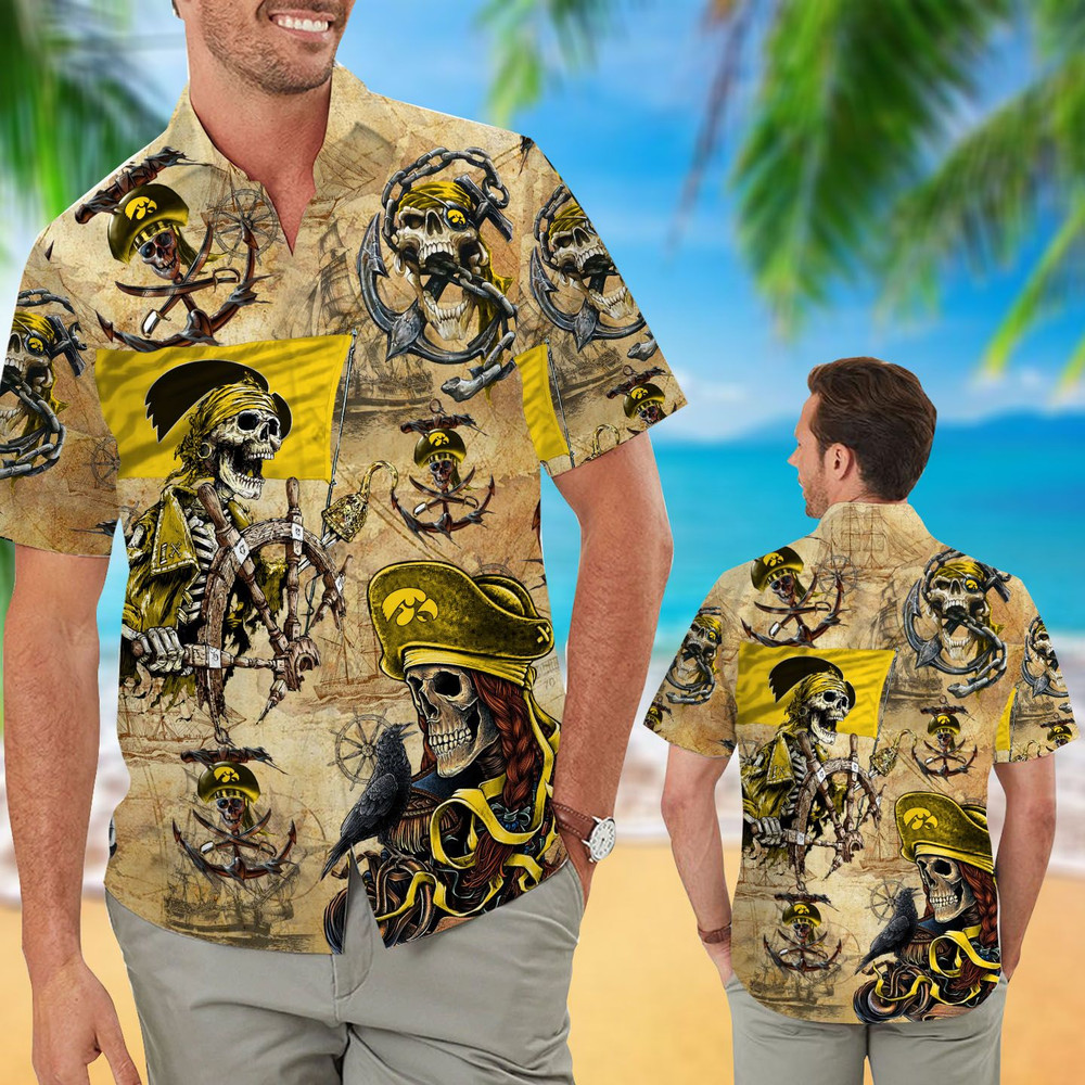 Iowa Hawkeyes Pirates Retro Hawaiian Shirt Hot Trendy Summer 2024