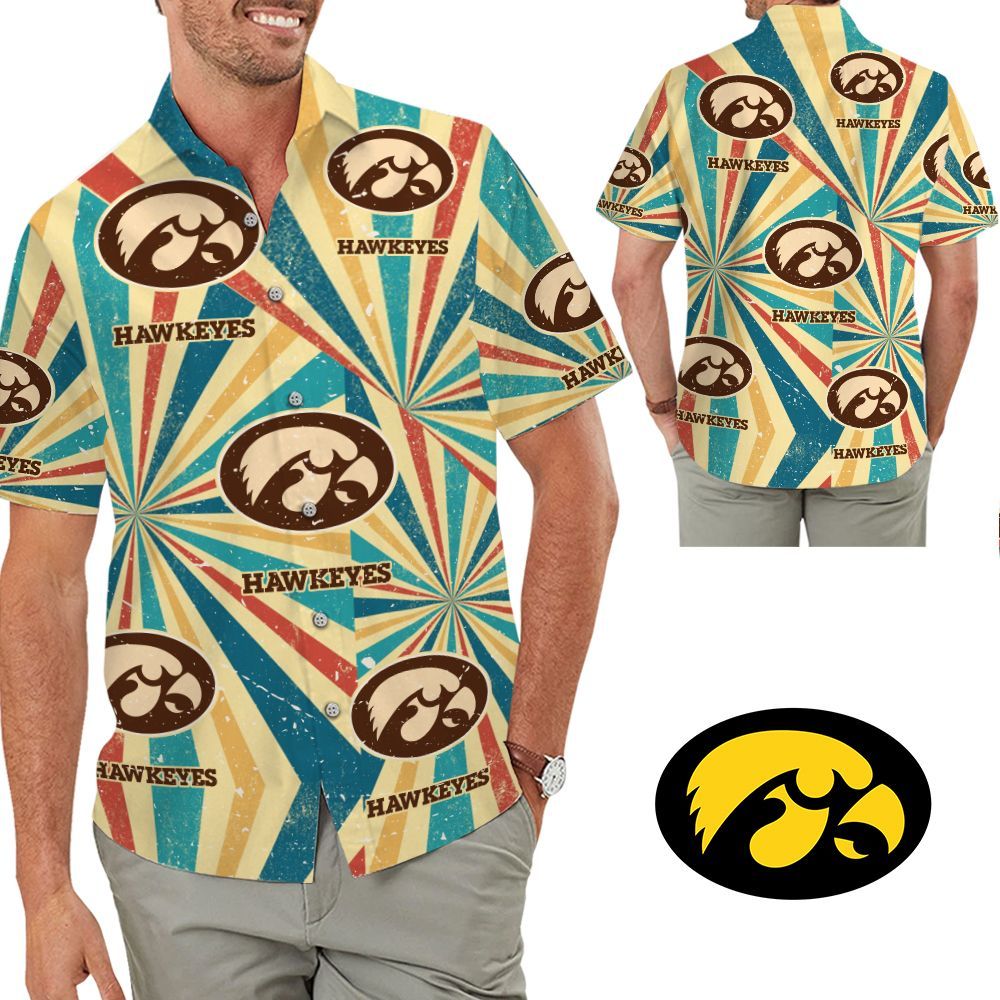 Iowa Hawkeyes Retro Hawaiian Shirt Hot Trendy Summer 2024