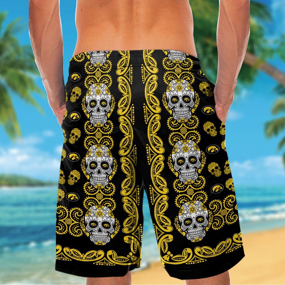 Iowa Hawkeyes Skull Hawaiian Shirt Hot Trendy Summer 2024