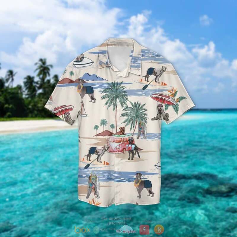 Irish Wolfhound Summer Beach Hawaiian Shirt