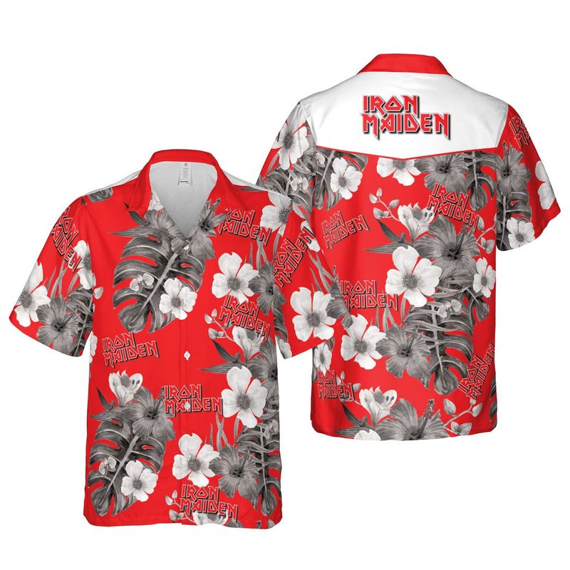 Iron Maiden Floral Aloha Hawaiian Shirt