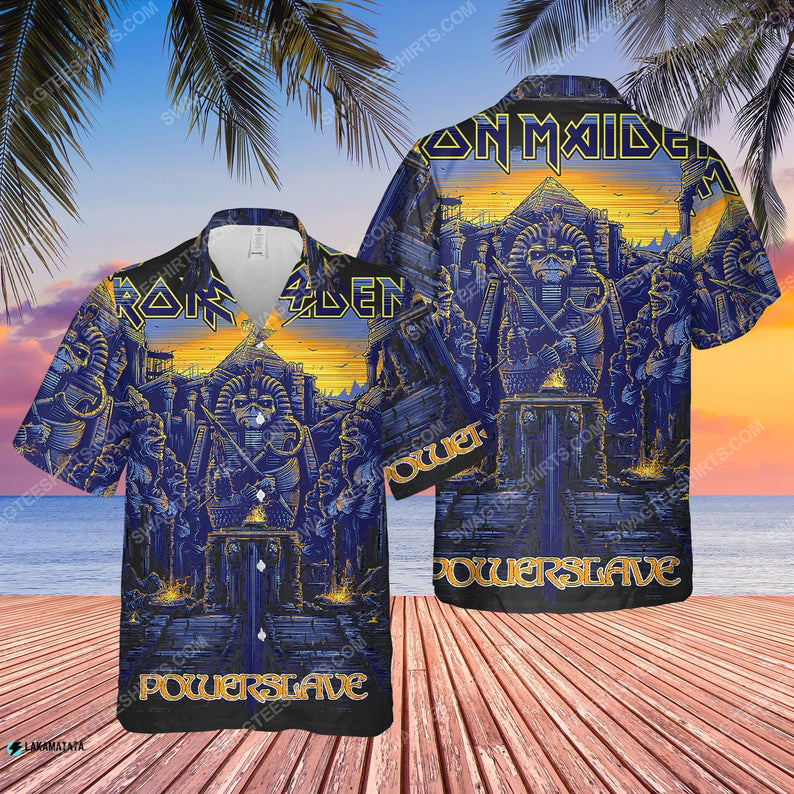 Iron Maiden Rock Band Music Powerslave Rework Hawaiian Shirt