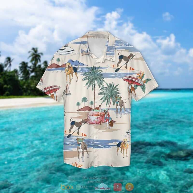 Italian Greyhound Summer Beach Hawaiian Shirt