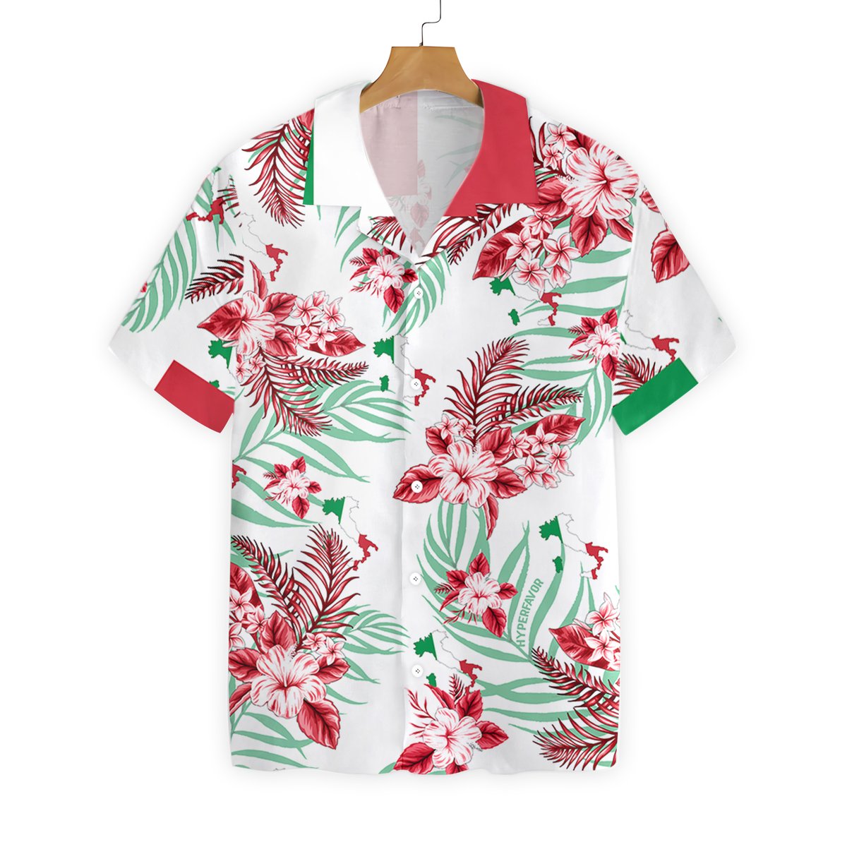 Italy Hibicus Hawaiian Shirt