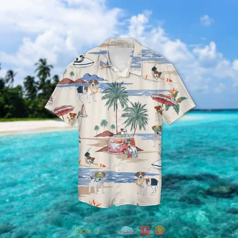 Jack Russell Terrier Summer Beach Hawaiian Shirt